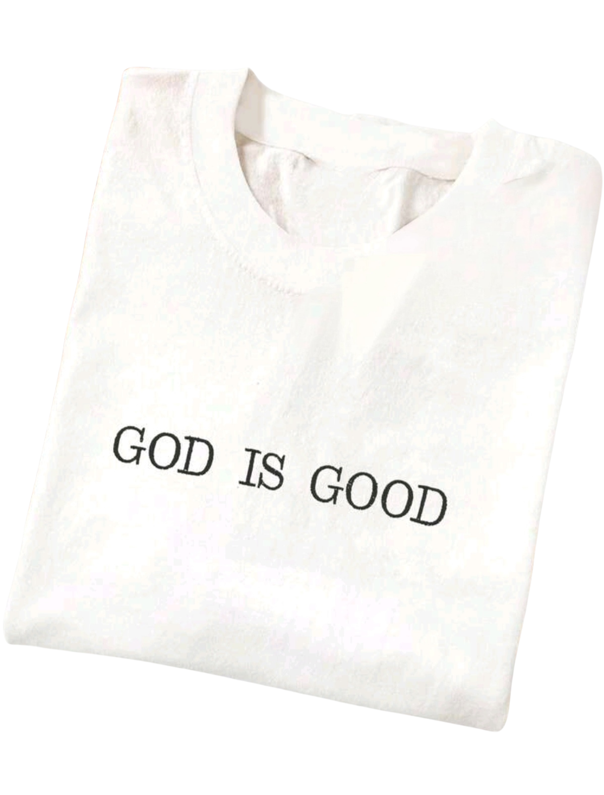 God Is Good Women’s Essential Embroidered Tee