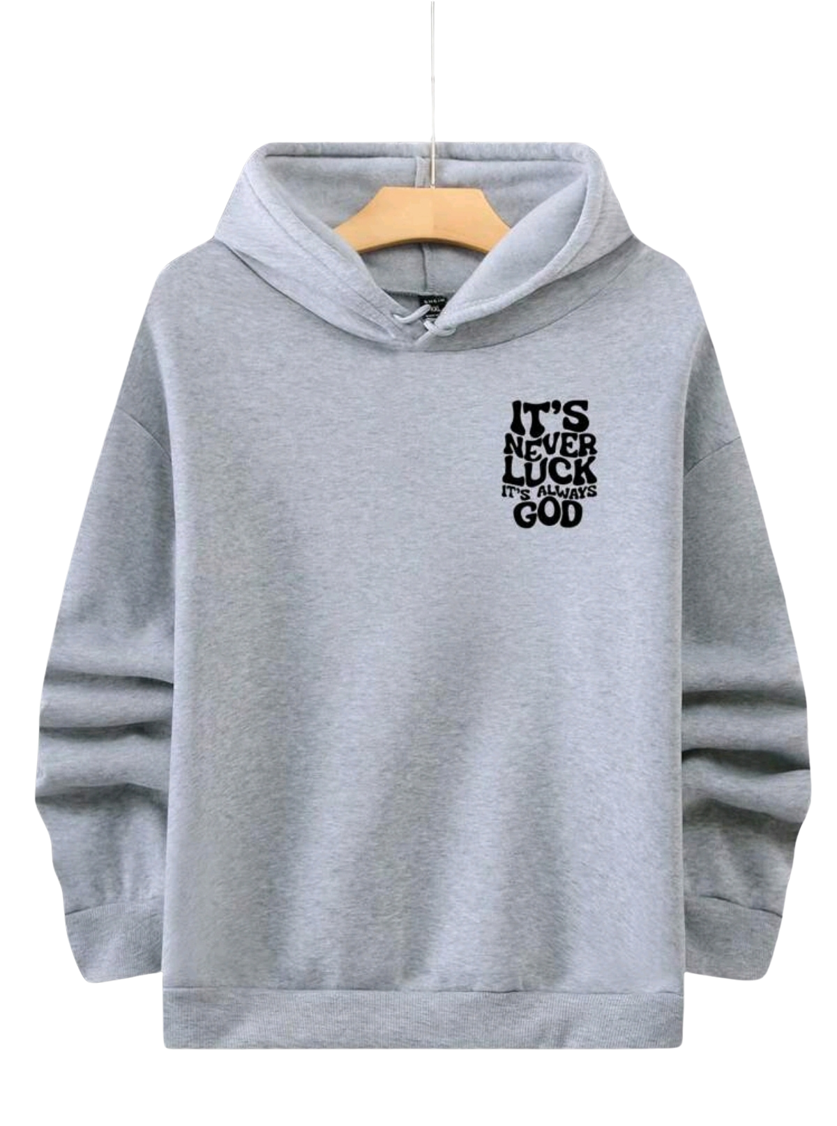 It’s Never Luck, It’s Always God Premium Men’s Hoodie